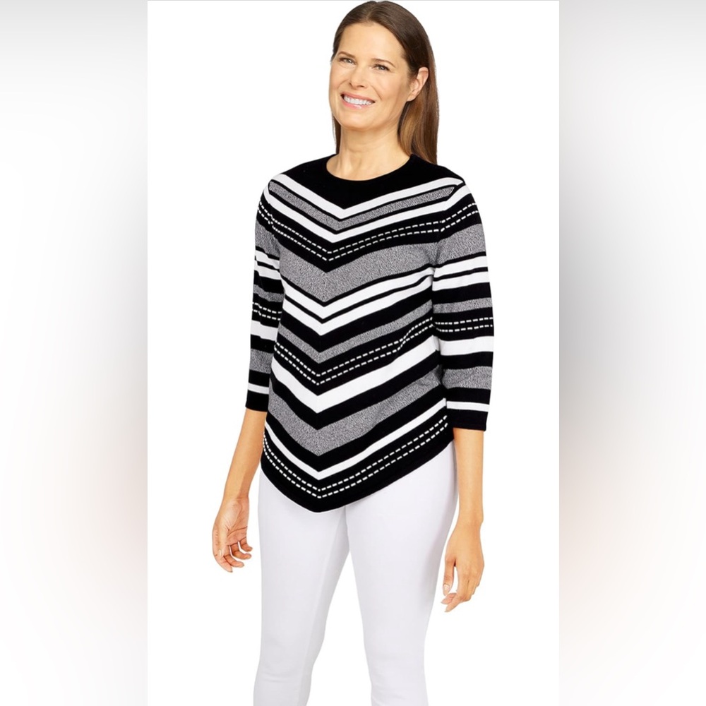 Alfred Dunner Women’s Chevron Plus Size Sweater 3X